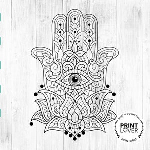 Hamsa Files - svg - pdf - eps - png - dxf