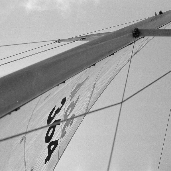 Handgemachte 35mm Gelatine Silber Druck von Segelboot in San Fransisco Bay