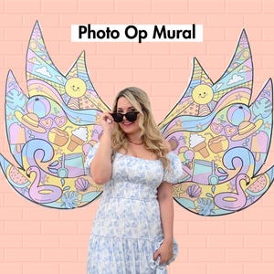 Fotosession med sommarvingar | Samarbetskonst | Sommarkursbulletin | Gåva för student vid årets slut | Målarbilder | Sommarskoleaktivitet
