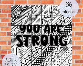 Poster Gigante Da Colorare I AM 110x80 Cm – Motivazionale Con Affermazioni Positive Per Bambini