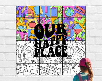 Collaborative Coloring Poster Art Project | Fall Bulletin Board Idea ...