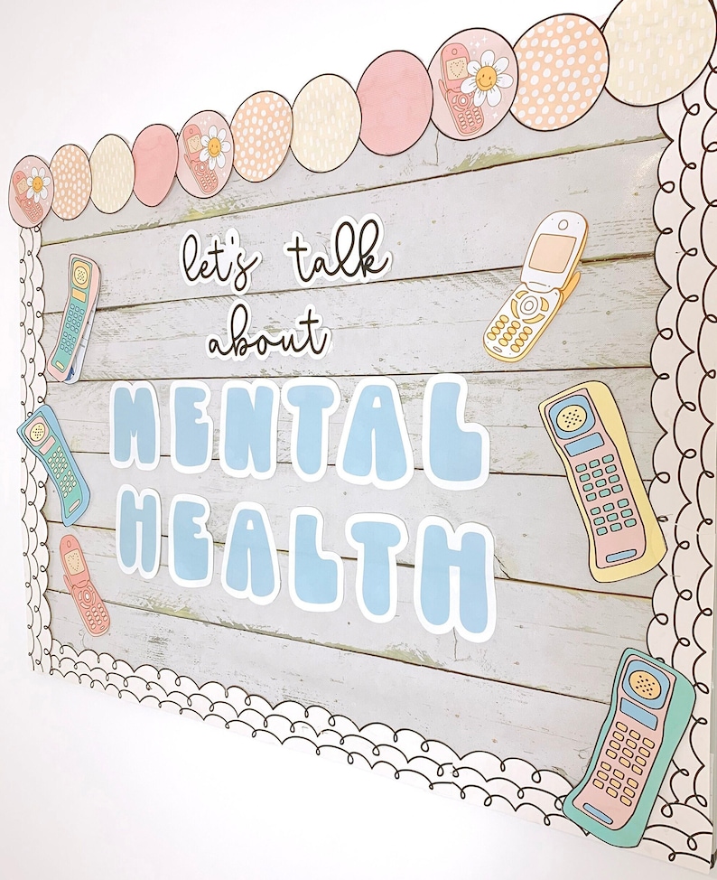 Mental Health Bulletin Board Retro Decor Mental Health Matters Bell