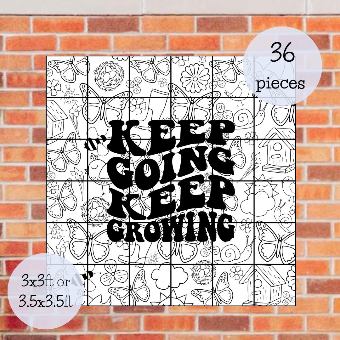 Growth Mindset Bulletin Board | Collaborative Coloring Poster for the ...