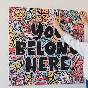 Kollaboratives Poster zum Ausmalen für das Klassenzimmer | Schul Counselor Bulletin Board Riesen Ausmalposter Wandbild für Kinder zum ausmalen