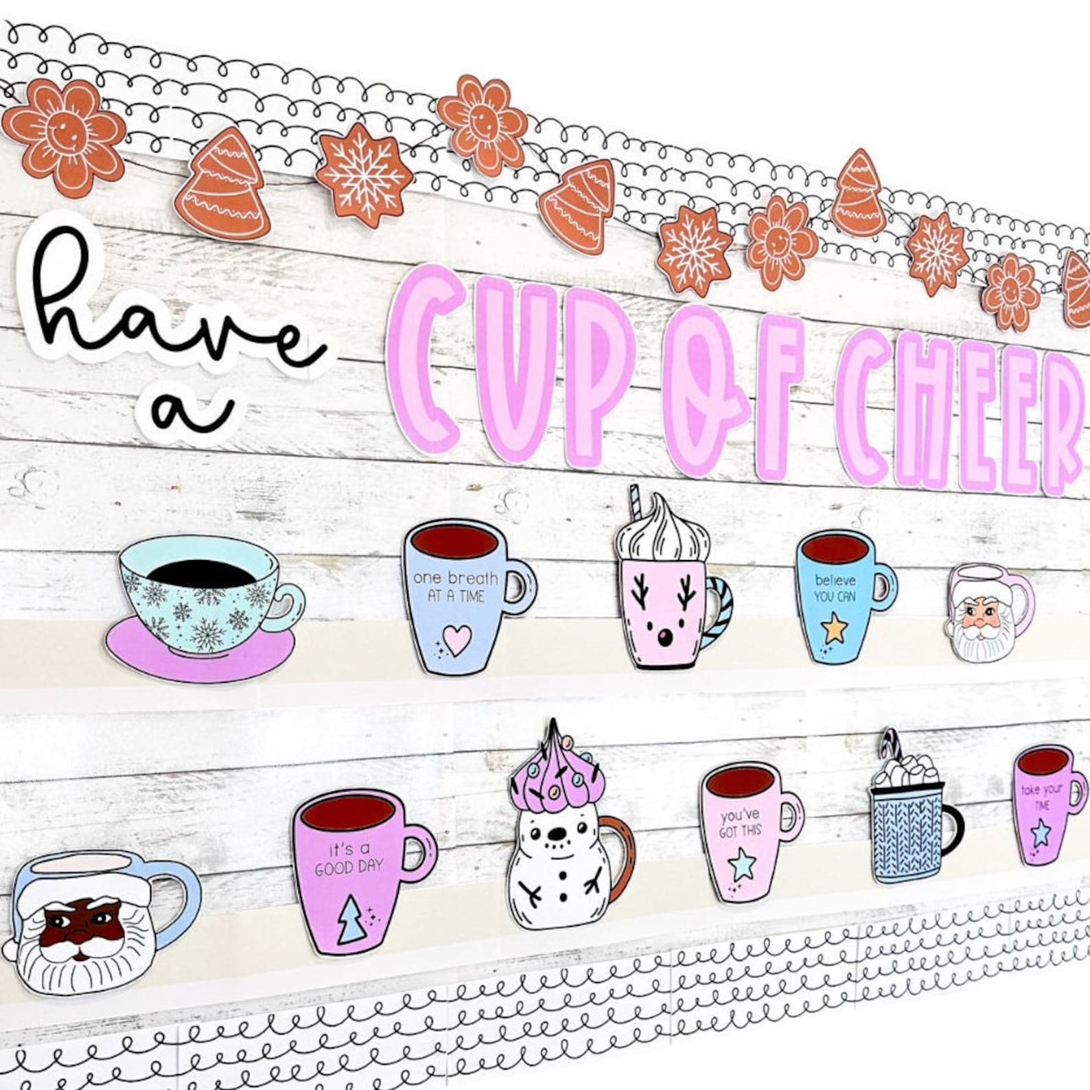 Cup of Gratitude | Christmas Bulletin Board Kit | Winter Classroom Door ...