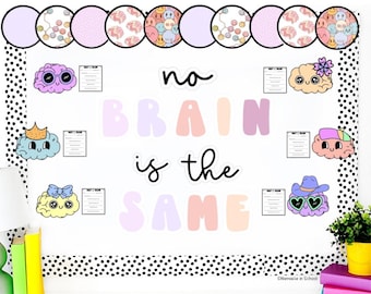 Mental Health Matters Bulletin Board Ideas - Brain Activity - Neurodiversity Bulletin - Mental Health Awareness Month - Autism Awareness