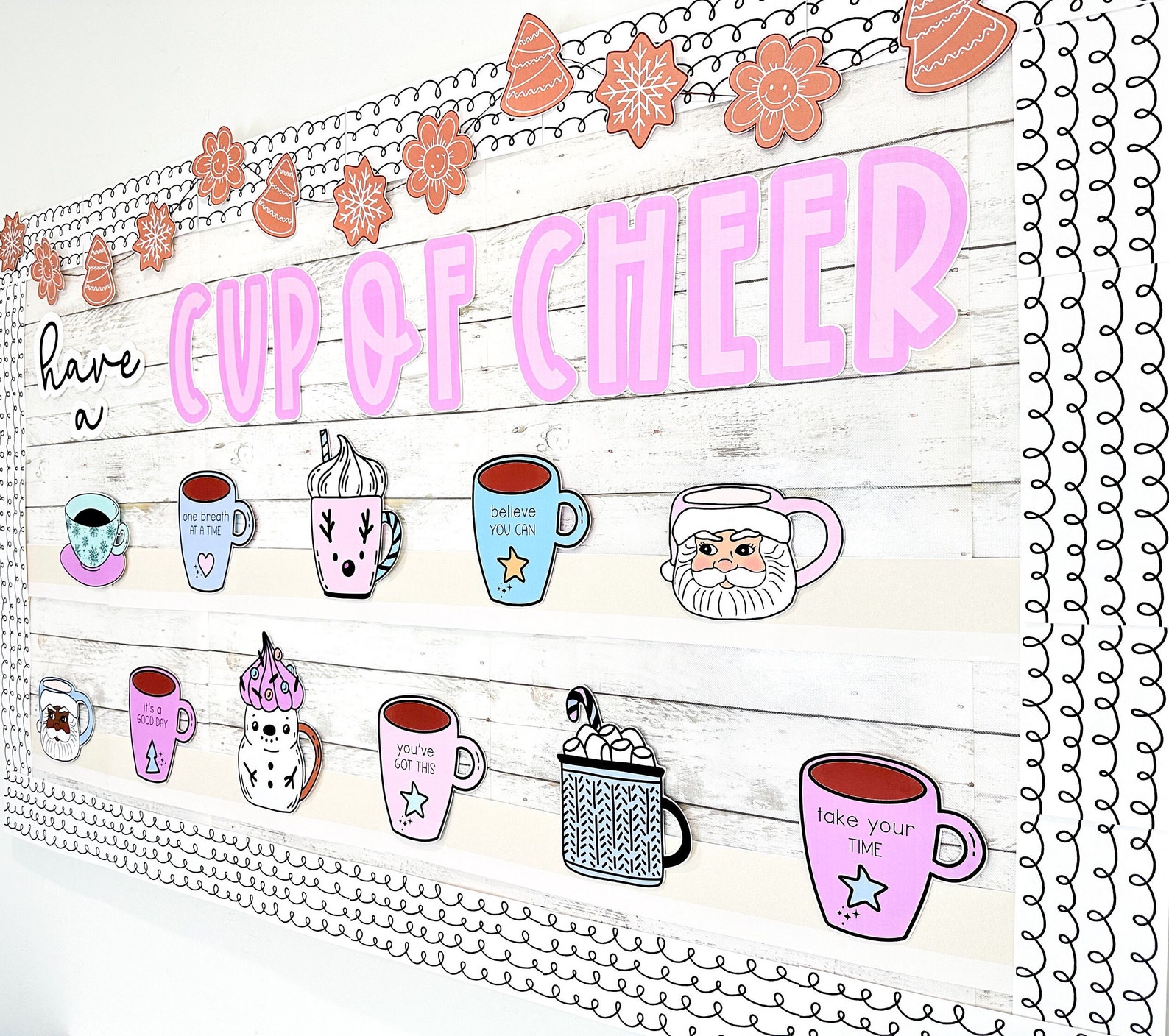 Cup of Gratitude | Christmas Bulletin Board Kit | Winter Classroom Door ...