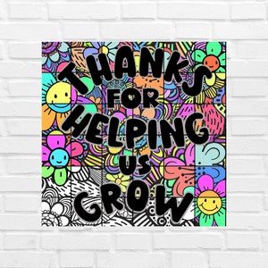 Poster à colorier collaboratif pour un cadeau de remerciement pour les enseignants | de la semaine d'appréciation du personnel |  Coloriage géant pour enfants