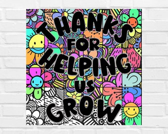 Teacher Appreciation Gift Collaborative Coloring Poster for the Classroom | Staff Appreciation Week Card |  Giant Coloring Page for Kids