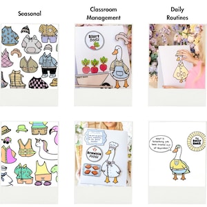 Silly Goose Bundle - Classroom Management - Class Mascot - Magnetic Porch Goose Template - Cute Back to School Bulletin Board Ideas image 4