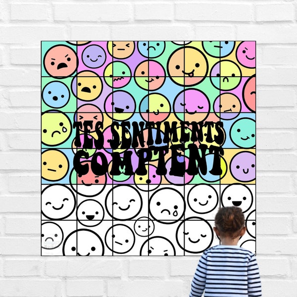 Affiches Santé Mentale | All Feelings Matter Collaborative Poster | Giant Coloring Page | Collaborative Art | Calm Corner Art Activity