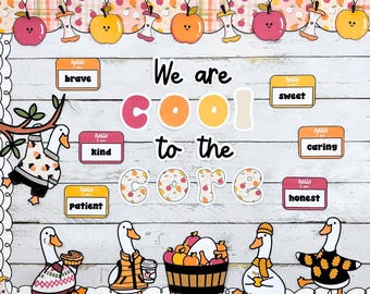 Fall Silly Goose Bulletin Board Idea - Cute Class Goose September October Apple Bulletin Board Ideas for Counseling -