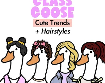 Classroom Goose - Cute Classroom Decor - Class Mascot Whiteboard - Porch Goose Outfits - Girly Classroom Decor for Back to School - Wall Art