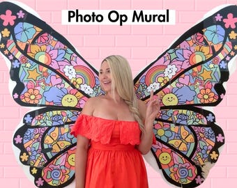Butterfly Wings Photo Op | Collaborative Art Project | Spring and Summer Class Bulletin Board | Open House | Coloring Pages | Photo Station