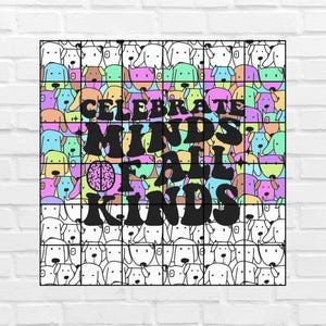 Celebrate Minds of All Kinds Collaborative Poster - Neurodiversity & Inclusion Classroom Decor - Autism Awareness Month - Mental Health Day