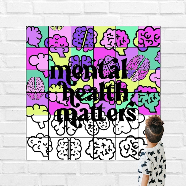 Mental Health Collaborative Poster | Be Kind to Your Mind | Mental Health Matters Bulletin Idea | Mental Health Awareness Month | Self Care