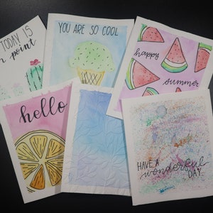 Mix&Match 2 Pack Bundle Cards - Handmade and Watercolor Cards