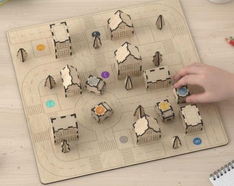 Juego de aparcamiento Montessori SVG / Rompecabezas de números para niños / Juguete educativo / Archivo cortado a láser / Juego para aprender los números del 1 al 10 / Descarga digital