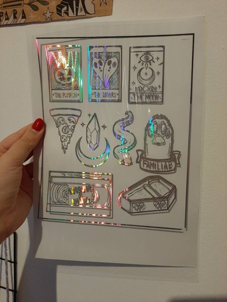 Resin Foil Epoxy Resin Decal Holographic Decal Holographic Etsy