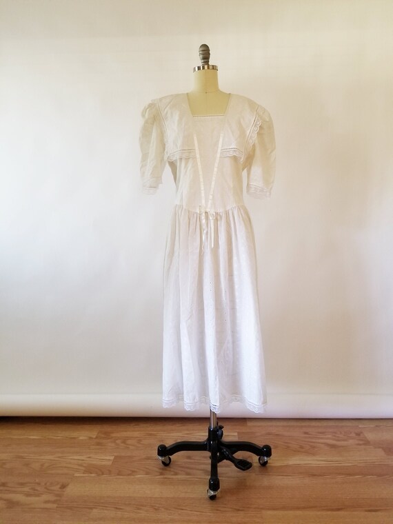 Vintage 1980s Authentic Gunne Sax Puffed Sleeve Sa