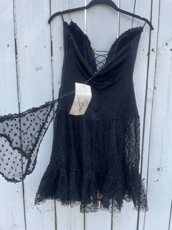 Black corset dress vintage - image 7