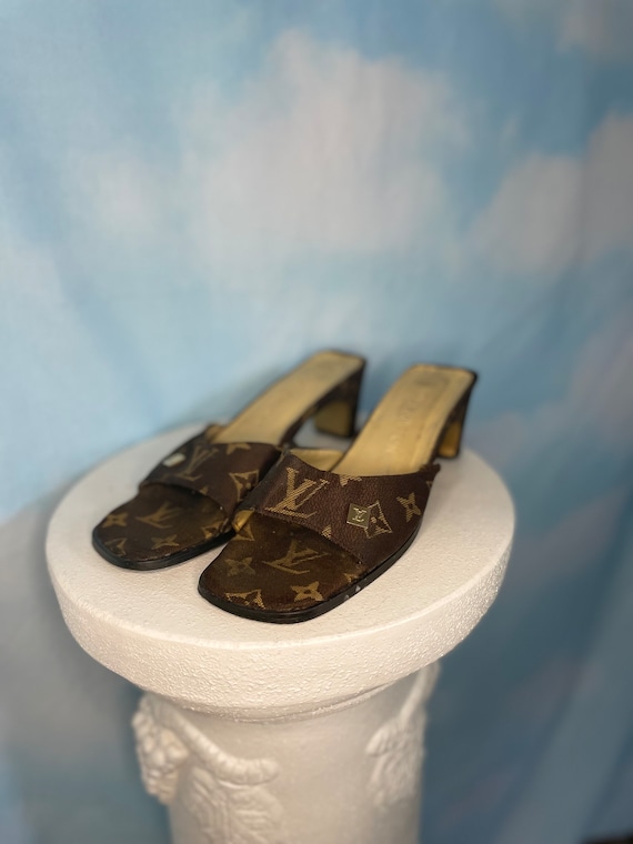 Louis Vuitton Monogram Embossed Lambskin Revival Mules - Size 10 / 40 –  LuxeDH