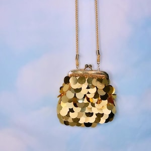 Gold evening purse bag
