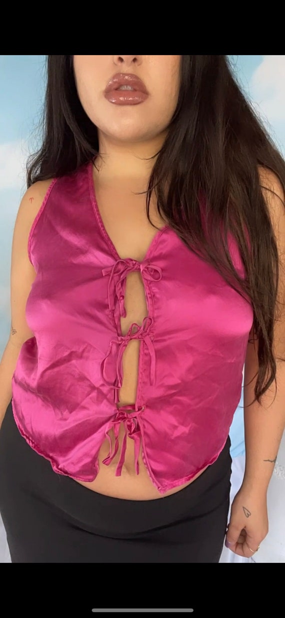 Pink silk vintage Victoria’s Secret top