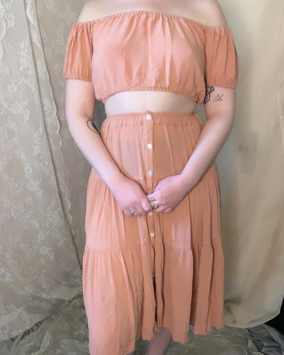 Precious Peach Skirt Set