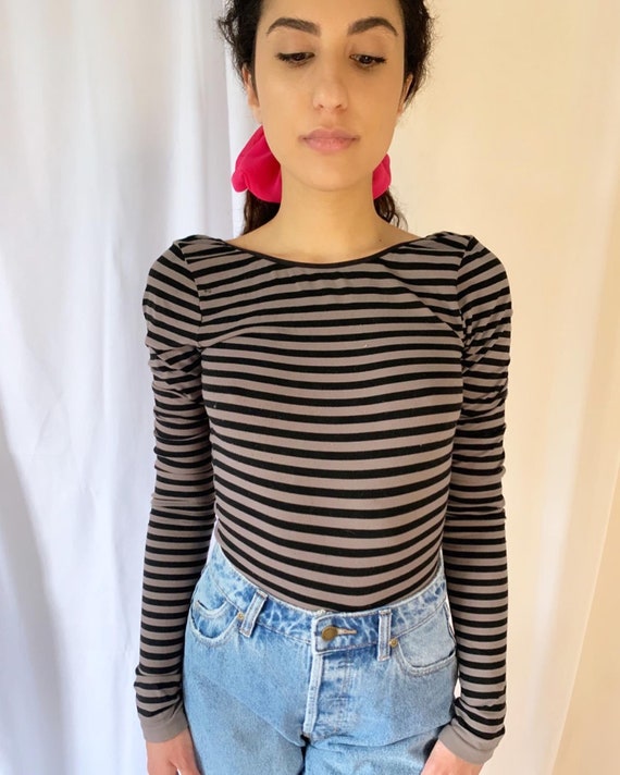Striped Backless Top