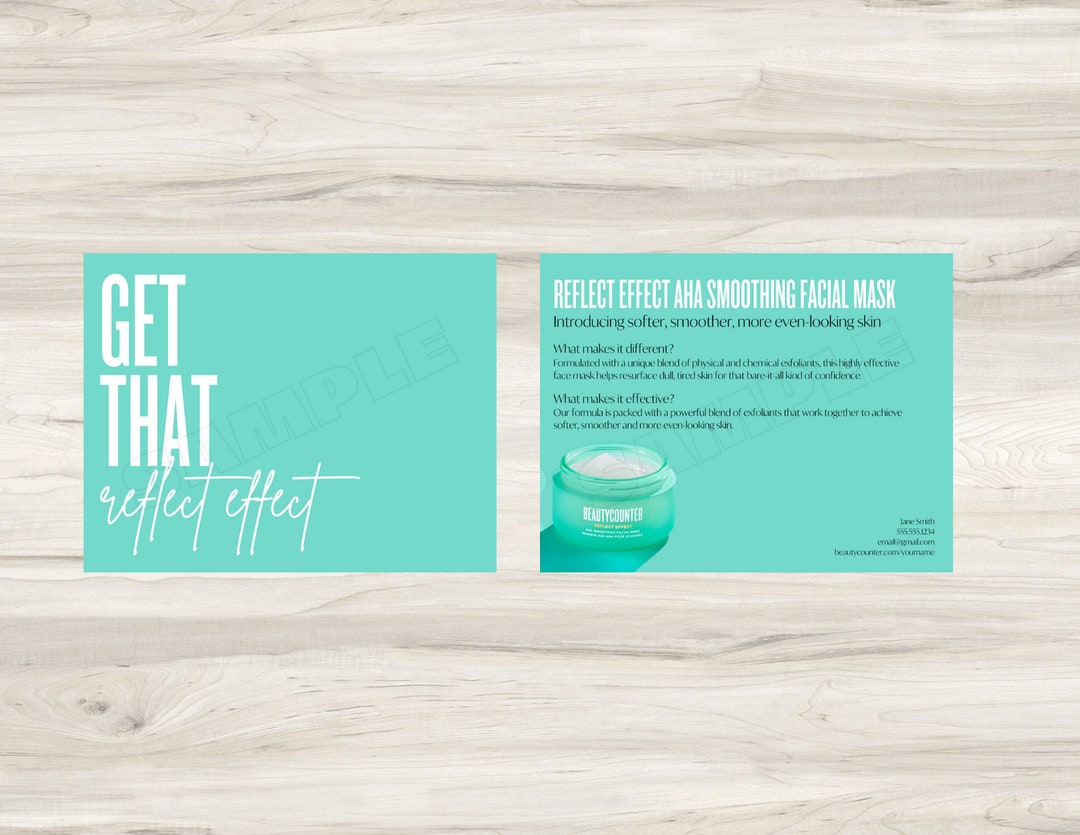 Beautycounter Reflect Effect Tip Card / Note Card Get That Reflect ...