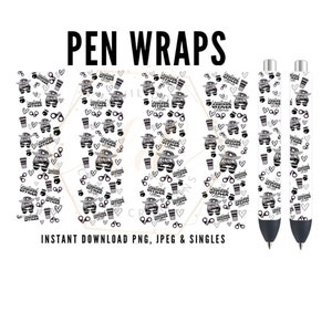 Pen Wraps Correctional Officer Collage Officer, Wife, Mom and Nurse version 1, PNG and JPEG