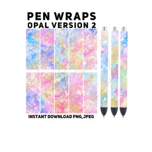 Pen Wrap Opal version 2. 10 different high resolution wraps. JPEG and singles PNG