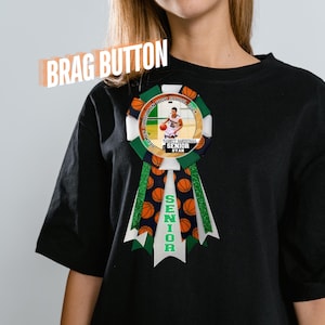 Brag Buttons Basketball