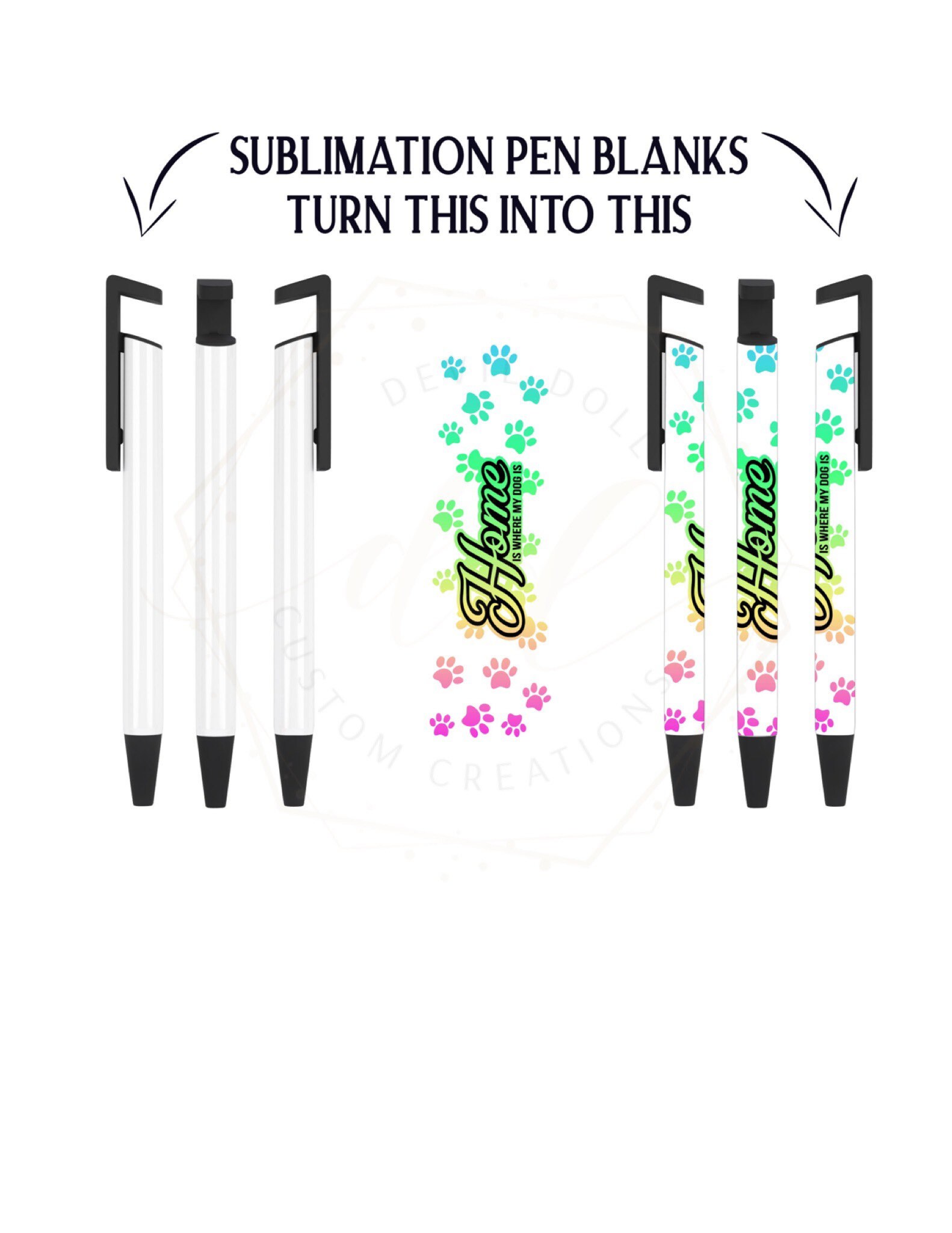 Sublimation Blank Pen Srt of 5 