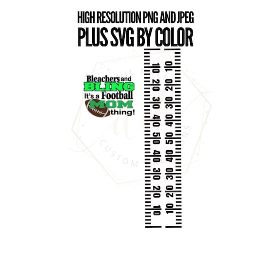 Football Mom Bleacher and Bling Decal With Field Line Markers in SVG and  High Resolution to Print for Waterslides or Sublimation - Etsy