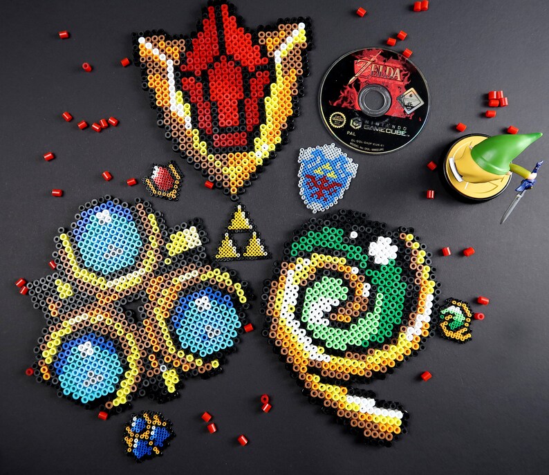 Zelda Ocarina of Time Spiritual Stones Large Coasters / Wall Etsy