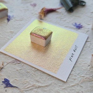 Pixie Dust Colorshift Half Pan or Quarter Pan | Multichrome Colorshifting Handmade Watercolors