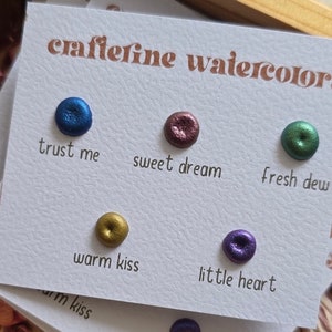 Dot Cards - acquerello olografico fatto a mano / pittura ad acquerello Holo con oro rosa e glitter oro