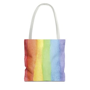 Watercolor Rainbow Tote Bag