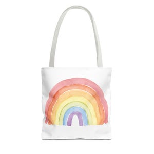 Watercolor Rainbow Tote Bag