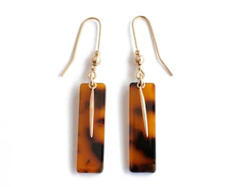 Jovie Earrings - Tortoise (14k Gold Filled)