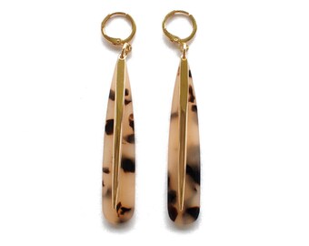 Mila Earrings - Blonde Tortoise (24k Gold Filled)