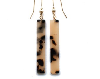 Sofia Earrings - Blonde Tortoise (14k Gold Filled)