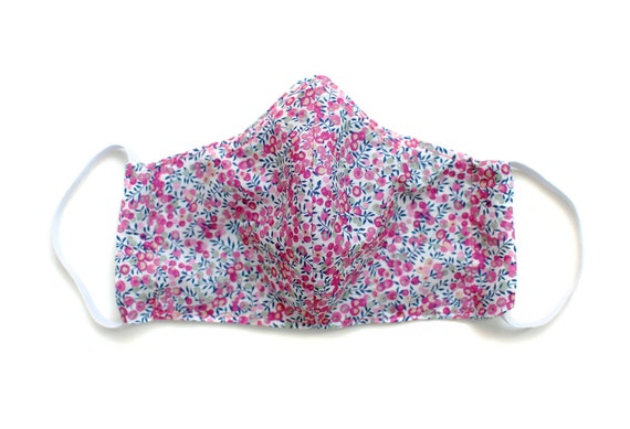 Reusable Face Mask with Insert Pocket and Nose Bridge - Mini Wiltshire (Made with Liberty Fabric)