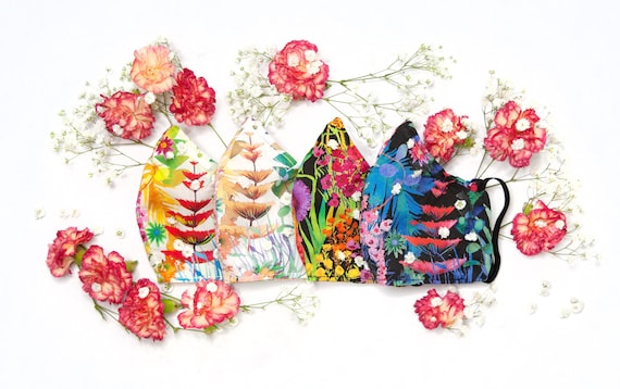 Women's Liberty London Face Mask - Tresco Floral Collection: Reusable, Cotton, Insert Pocket, Nose Bridge