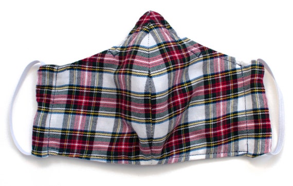 Reusable Face Mask with Insert Pocket and Nose Wire - Stewart Dress Tartan