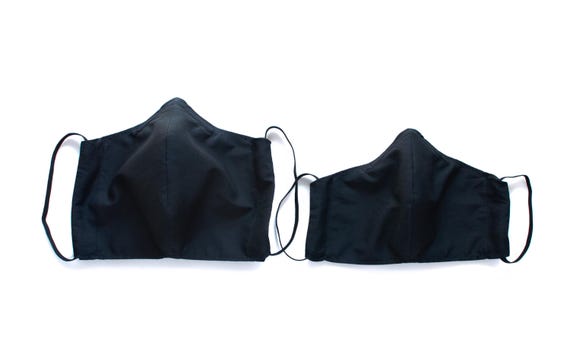 Liberty London Black Face Mask: Reusable Cotton with Nose Wire