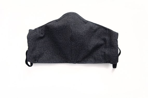 Reusable Face Mask with Insert Pocket and Nose Wire - Black Paisley