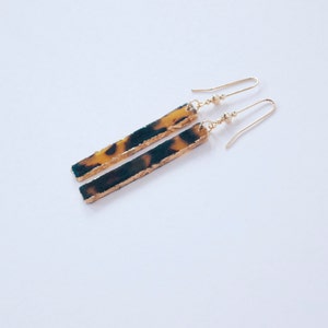 Sofia Earrings - Tortoise with Gold Foil Finish (14k Gold Filled)
